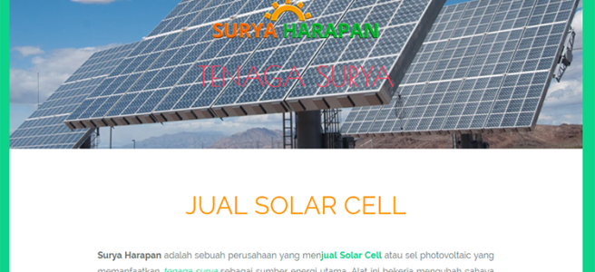 Jual Solar cell dan tenaga surya
